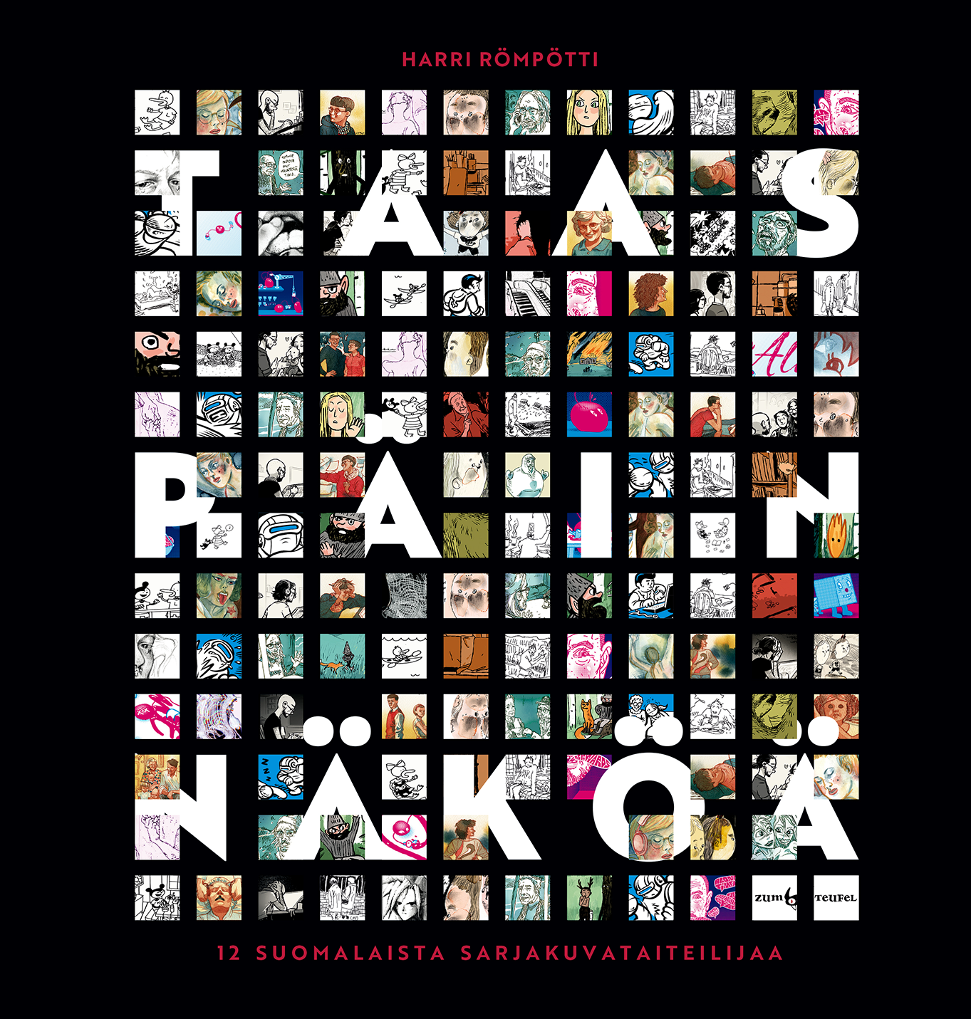 Taas päin näköä - 12 suomalaista sarjakuvataiteilijaa- kansikuva